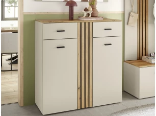 Skrinka s policami/botník Lima, béžová kašmír/dub evoke