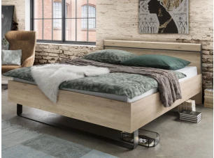 Posteľ Brüssel 180x200 cm, kamenný dub/šedá