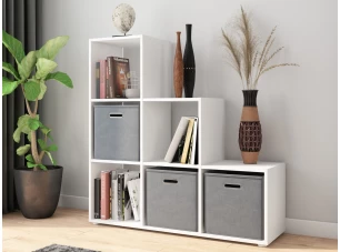 Regál so 6 priehradkami Felicia, biely