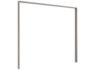 Paspartový rám k šatníkovej skrini Tilburg, 228 cm, šedá sahara