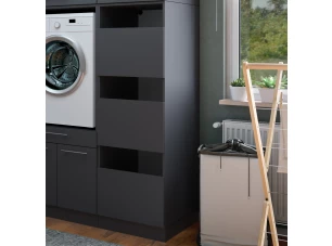 Regál s dvierkami Mr. Sauber, antracitový