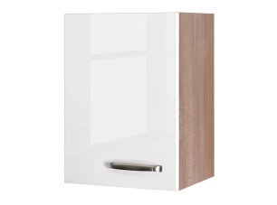 Horná kuchynská skrinka Valero, dub sonoma / biely lesk, šírka 40 cm