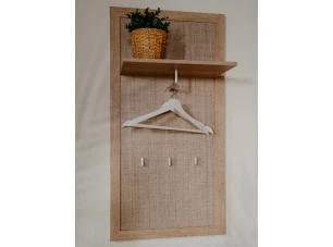 Predsieňový šatníkový panel Bali, dub sonoma/výplet