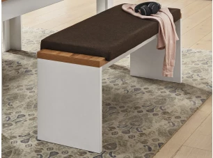 Jedálenská lavica s polstrom Matera, starý dub/biela