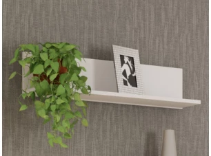 Nástenná polica Carlos, biela, 75 cm