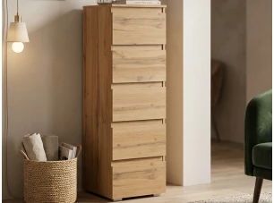 Vysoká úložná skrinka Image 45 cm, medový dub