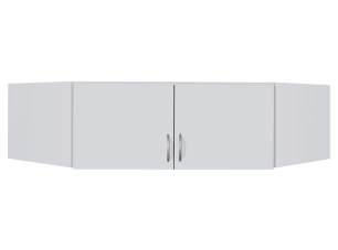 Rohový skriňový nadstavec Case, biely