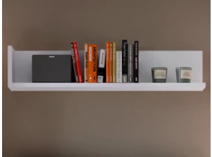 Nástenná polica Lyon 120 cm, biely lesk