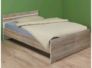 Posteľ Cariba 140x200 cm, dub san remo/biela