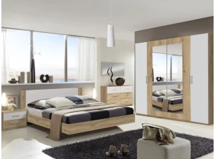 Zostava spálne Nora, doskový dub/biela