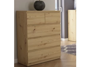 Komoda s 5 zásuvkami Carlos, dub artisan, 75 cm