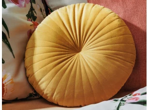 Okrúhly dekoračný vankúš Atmos 40 cm, svetlo oranžový