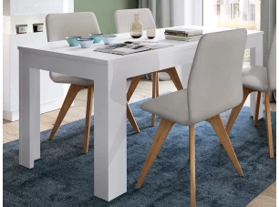 Rozkladací jedálenský stôl Lyon 160x90 cm, biely