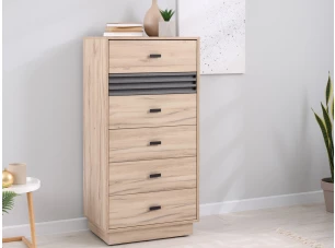 Komoda so zásuvkami Ancona, 60 cm, dub estana/antracit