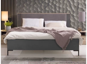 Posteľ s úložným priestorom Almo 160x200 cm, dub estana/antracit