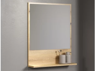 Zrkadlo s policou Pure Bliss 60 cm, dub evoke