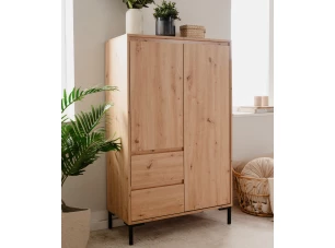 Vysoká úložná skrinka Korsika, dub artisan