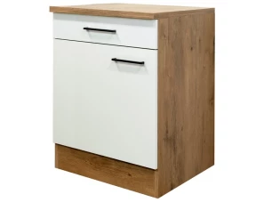 Dolná kuchynská skrinka Avila, dub lancelot / krémová, šírka 60 cm