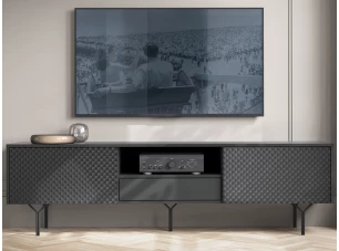 Široká TV skrinka Raven, čierna