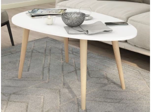 Oválny konferenčný stolík Porto, biely