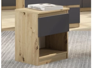 Skrinka/nočný stolík Carlos 401S, dub artisan/grafit