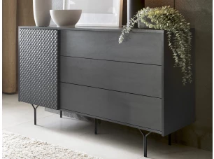 Úložná komoda Raven, čierna