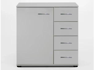 Komoda so zásuvkami Anna, 81 cm, biela