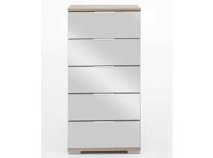Skrinka s 5 zásuvkami Easy Plus, 49 cm, dub sonoma/zrkadlo