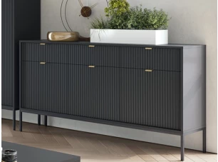 Široká komoda Nova, čierna