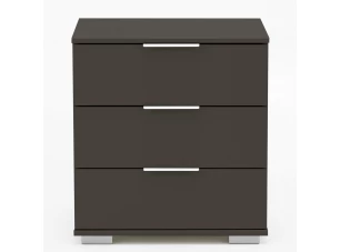 Nočný stolík Easy Plus, 3 zásuvky, grafit