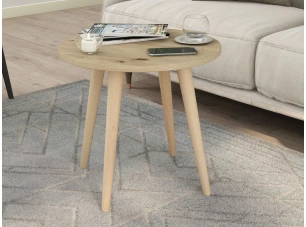 Okrúhly konferenčný/odkladací stolík Porto 50 cm, dub artisan