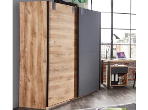 Šatník s posuvnými dverami Liverpool, 180 cm, dub