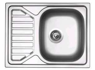 Nerezový drez s odkvapom Sinks Okio 650 V, matný