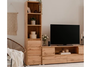 Regál s dvierkami Image 45 cm, medový dub