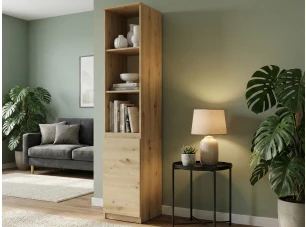 Regál s dvierkami Carlos, dub artisan, šírka 40 cm