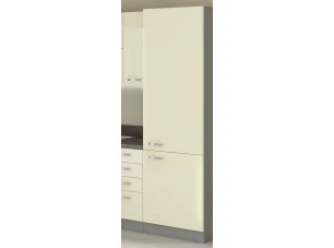 Vysoká kuchynská skriňa Karmen 40DK, 40 cm, šedá/krémová