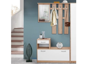 Predsieňová stena Astor, dub/biela