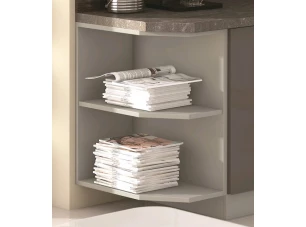 Dolný rohový kuchynský regál Karmen 30D, 30 cm, šedý