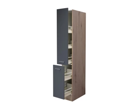 E-shop Vysoká kuchynská skriňa Tiago AHS30, dub san remo/šedá, šírka 30 cm%
