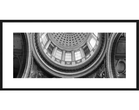 E-shop Rámovaný obraz Panthéon de Paris 80x40 cm, čiernobiely%