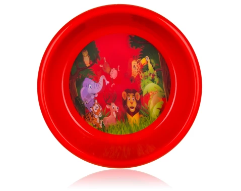 Detská miska Zvieratká zo zoo 14,5 cm, červená%