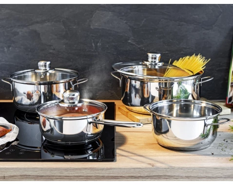 Sada hrncov Blue Berry (7 dielov), nerezová oceľ%