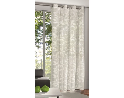 E-shop Záclona Glenda 135x245 cm, vzor listy%
