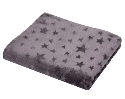 E-shop Cashmere deka Stella 150x200 cm, motív hviezdy, antracitová%
