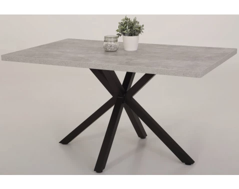 E-shop Jedálenský stôl Cleo 140x90 cm, šedý betón%