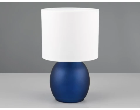 Stolní lampa Vela, modré sklo%