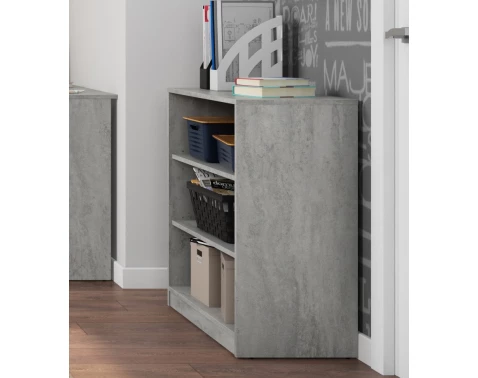 E-shop Nízký regál Carlos, sivý betón, šírka 40 cm%