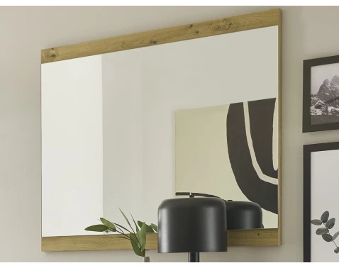 E-shop Nástenné zrkadlo Milan 85x70 cm, dub artisan%
