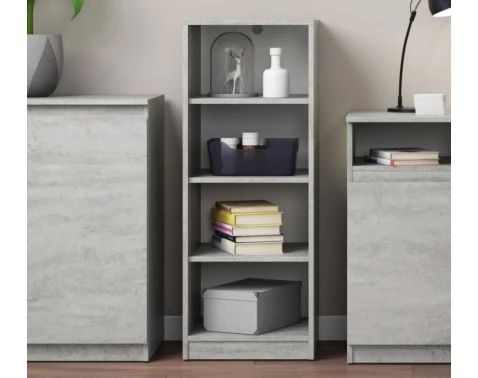 E-shop Polovysoký regál Carlos, sivý betón, šírka 40 cm%