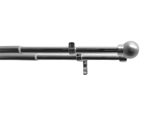 Dvojitá garniža Orbis 240-450 cm, ušľachtilá oceľ%
